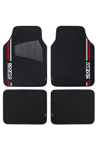 Sparco - Spcf508Rd, Tappeto Da Corsa Rosso In Moquette