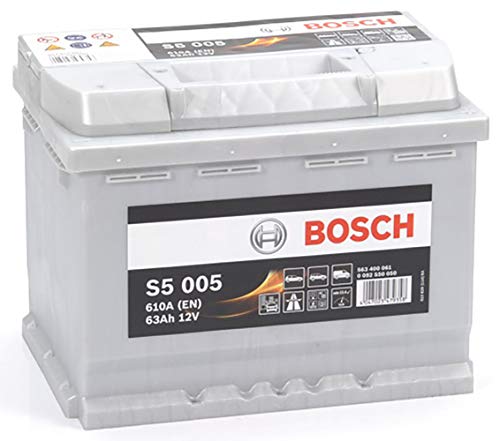 Bosch Automotive S5005, Batteria Per Auto, 63A/H, 610A, Tecnologia Al Piombo Acido, Per Veicoli Senza Sistema Start/Stop, 242 X 175 X 190 Mm