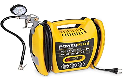Varo Powx1705 - Compressore Portatile, 1100 Watt, Ps 1,5, 8 Bar Max, Con Accessori