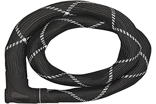 Abus Iven Chain 8210 - Lucchetto Per Bicicletta In Acciaio Temprato - Con Rivestimento In Fibra Sintetica - Livello Di Sicurezza 10 - 110 Cm - Nero