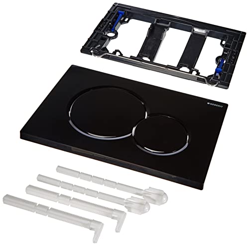 Geberit 115.770. Dw. 5 Placca Sigma01, Maniglia Plastica, Nero Intenso Lucido Ral 9005