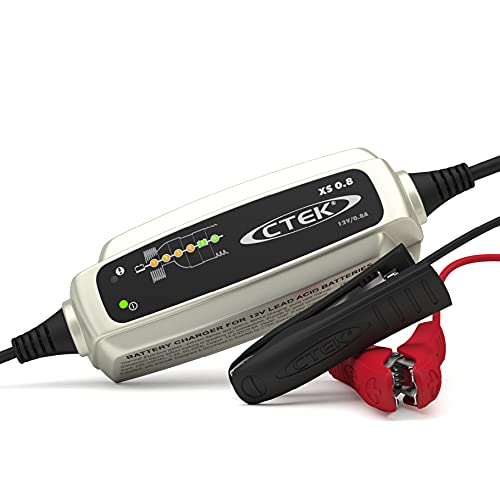 Ctek Xs 0.8, Caricabatterie 12 V 0.8 A, Caricabatterie Intelligente, Caricabatteria Moto, Quad, Motoslitta, Moto D'Acqua E Taglia Erba, Manutentore De