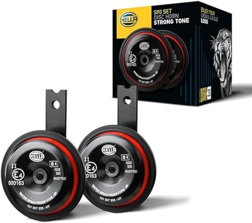 Hella Clacson,Style Horn S90 Set,12V,111Db(A),Gamma Frequenze,350/415Hz,Tono Alto/Tono Basso,Elettrico,Attacco Piatto Ad Innesto,Quantità,2,3Am 922 00