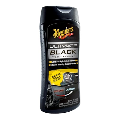 Meguiar'S G15812Eu Ultimate Black Restorer - Rinnovante E Protettivo Per Plastiche Esterne, Nero - Per Plastiche Nere, 355 Ml