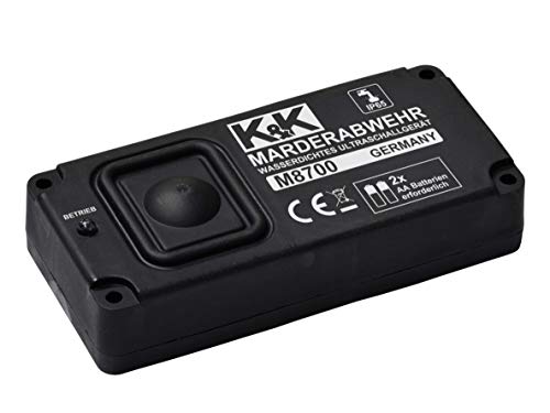 Cartrend M8700 - Scaccia Martore A Ultrasuoni Sinus, Impermeabile, Funzionamento A Batteria, Raggio Di 6M/60M², Con Protezione Ip 65