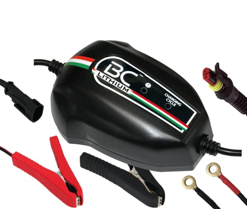 Bc Battery Controller Lithium 900 Caricabatterie/Mantenitore Intelligente 1 Amp Per Batterie 12V Litio, Adatto Per Moto, Scooter, Quad, Motoslitte, Mo