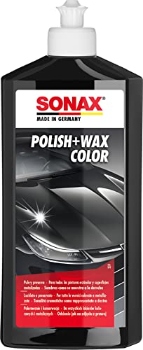 Sonax Polish & Wax Color Black Polish Con Pigmenti Colorati E Componenti In Cera, 500 Ml, Articolo Numero 02961000-820