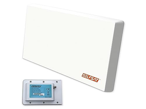Selfsat H22D + Uhd 4K, Antenna Singola Con Supporto Multifunzione