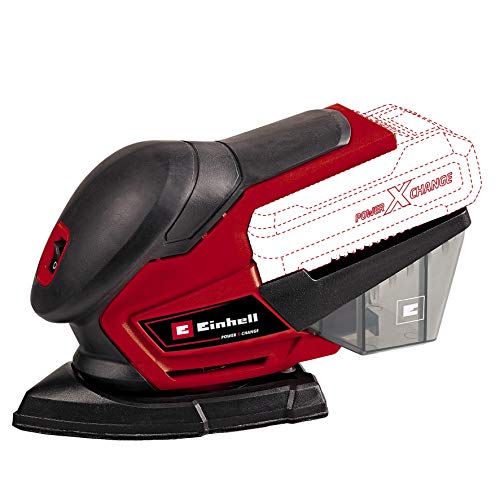 Einhell - Levigatrice Multifunzione Te-Os 18/150 Li-Solo Power X-Change (18 V, 24.000 Oscillazioni/Min, Vassoio Raccoglipolvere, Con 6 Fogli Abrasivi,