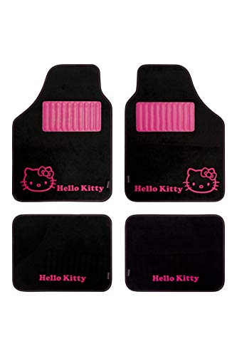 Hello Kitty Kit3013 Set Tappetini In Moquette, Argento, Taglia Unica, Set Di 4