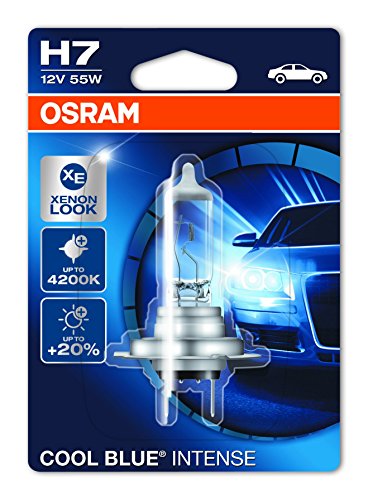 Osram Cool Blue Intense H7, Lampada Alogena Per Proiettori Auto, 64210Cbi-01B, 12V Pkw, Blister Singolo (1 Pezzo)