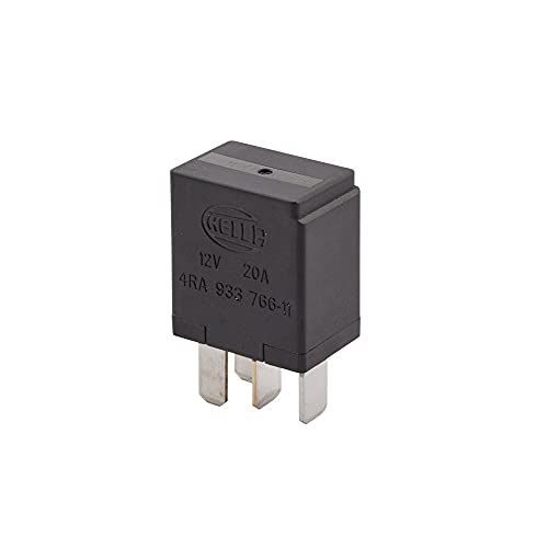 Hella 4Ra 933 766-111 Relè, Corrente Di Lavoro, 12V, 4A... Poli, Schema Elettrico S2, Spina C, Contatto Di Chiusura, Colore Nero, Senza Supporto