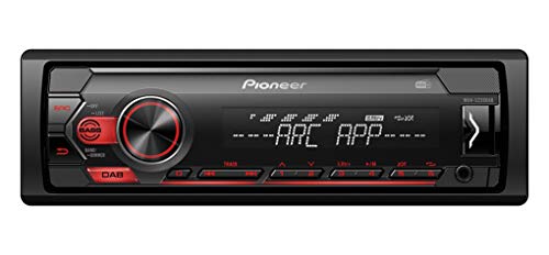 Pioneer Mvh-S220Dab, 1Din Autoradio Con Rds E Dab+, Rossa, Usb Per Mp3, Wma, Wav, Flac, Entrata Aux, Supporto Android, Controllo Diretto Da Iphone, Ar