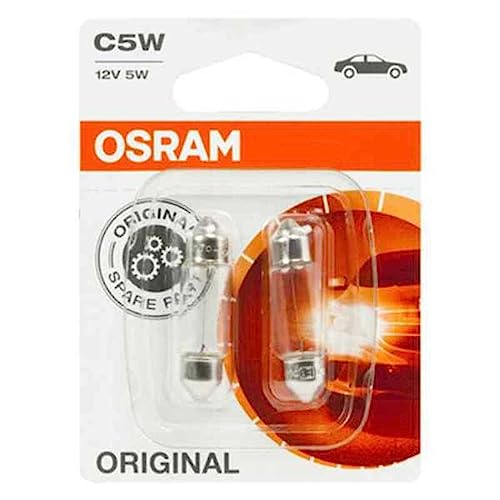 Osram 6418-02B Lampada Originale Sv8,5-8 12V 5W, Set Di 2, Misura Media