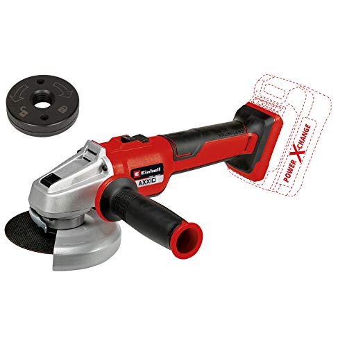 Einhell Smerigliatrice Angolare A Batteria Axxio 18/125 Q Li-Solo Power X-Change (18 V, 125 Mm Diametro Disco, 33 Mm Profondità Taglio, Brushless, Qui
