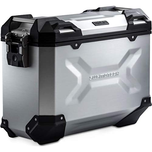 Trax Adv L Sw-Motech Side Case. Aluminum. 45 L. Left. Silver.