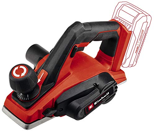 Einhell Pialletto A Batteria Te-Pl 18/82 Li-Solo Power X-Change (Ioni Di Litio, Profondità D'Asportazione 2 Mm, Albero Lama Grande, Pattino Parcheggio