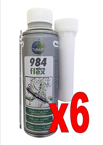 Tunap 984 Pulitore Iniettori Diesel 200 Ml. N. 6 Flaconi
