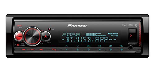 Pioneer Mvh-S520Dab, Autoradio 1Din Con Dab+, Rossa, Navigazione Del Menù In Tedesco , Bluetooth , Usb , Entrata Aux, Controllo Diretto Da Ipod/Iphone