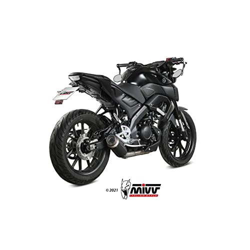 Mivv Impianto Completo 1X1 Standard Gppro Acciaio Inox Nero Compatibile Con Yamaha Mt-125 125 Cc Dal 20