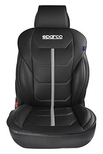 Sparco Spcs414Gr Schienale Auto, Nero/Grigio, 7 Mm