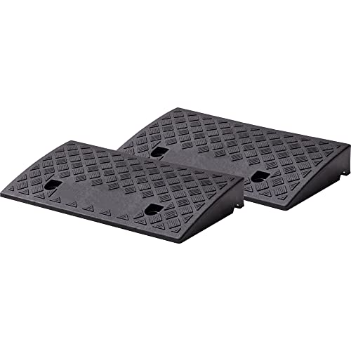 Cartrend 10646 - Rampa Carrabile Per Marciapiede, Nero, 50 X 27 X 7 Cm, Set Di 2