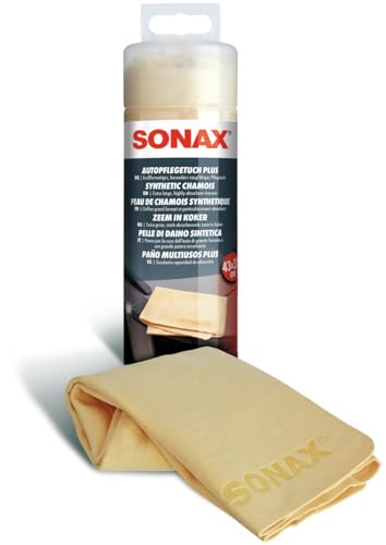 Sonax Pelle Di Daino Sintetica (1 Pezzo) Panno Per La Cura Dell'Auto Di Pezzatura Grande E Con Enorme Potere Assorbente, Articolo Numero 04177000