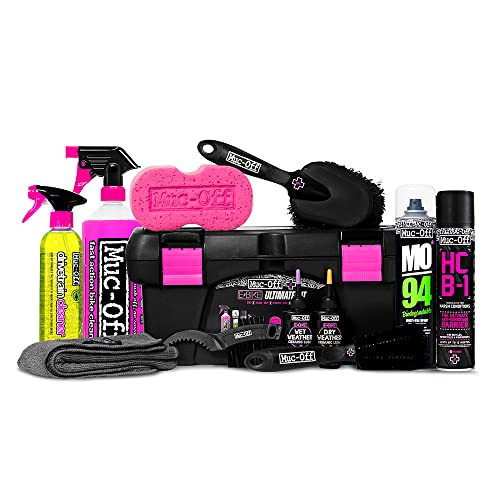 Muc-Off Ebike Kit Di Pulizia Ultimo, Kit Indispensabile Per Pulire, Proteggere E Lubrificare La Tua E-Bike, Include Detergente Per Bici, Detergente Pe