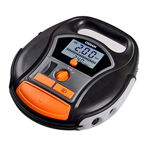 Osram Tyreinflate 6000, Compressore E Pompa Ad Aria Digitale Ricaricabile E Senza Fili, Con Luce Led E Funzione Di Sgonfiaggio, Collegamento Alla Rete