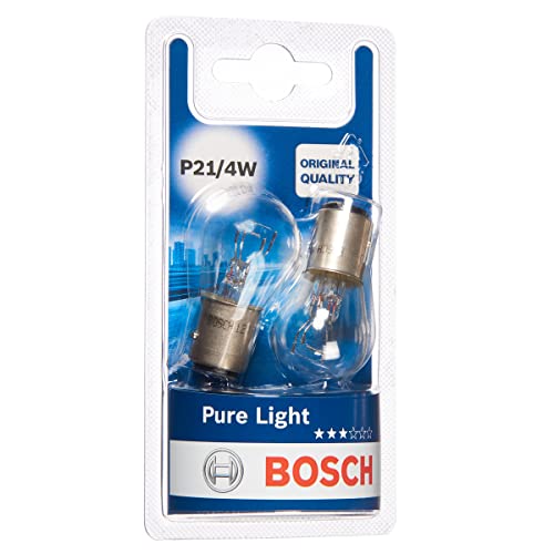 Bosch P21/4W Pure Light Lampadine Auto, 12 V 21/4 W Baz15D, Lampadine X2