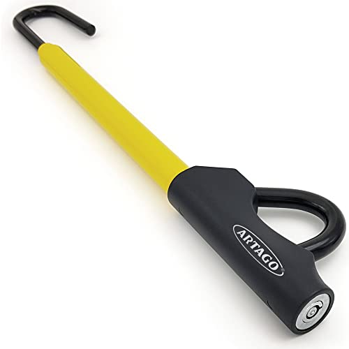 Artago 871A/B Antifurto Auto Bloccasterzo Volante Pedale Bloccaggio Basculante Regolazione Filettatura Più Adattabile, Barra Solida
