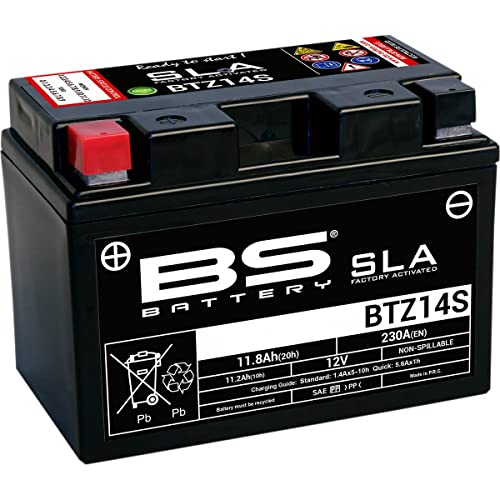 Batteria Moto Sla Bs Battery 300638 Btz14S Agm, Nero