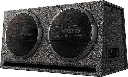 Pioneer Subwoofer Attivo Ts-Wx1220Ah, Subwoofer Con Alloggiamento Con Potenza Massima Di 3000 W, Subwoofer 2 X 30 Cm In Alloggiamento Mdf, Membrana Im