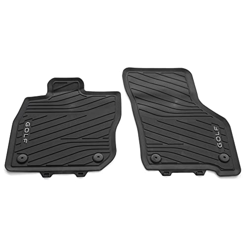 Volkswagen 5H1061502A82V - Tappetini In Gomma Per Tutte Le Stagioni, 2 Tappetini In Gomma Anteriori, Con Scritta Da Golf, Solo Per Mild-Hybrid Mhev (P