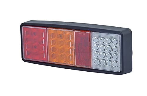 Hella Valuefit 2Vp 357 019-011 Luce Posteriore, Led, 12/24V, Montaggio, Esterno/Avvitato, Colore Diffusore Luce Policromo, Spina Spina Piatta, Sx/Dx, 