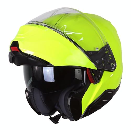 Hjc, Casco Moto Modular Rpha91 Solid Fluorescent Green, M