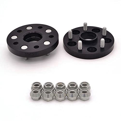 H&R Set Di Distanziali Per Ruote Drm-Sistema 40Mm Per Asse - Interasse 5X130 - Mozzo 84,0Mm - Bulloni M14X1,5 - Compatibile Con Ssangyong - Nero