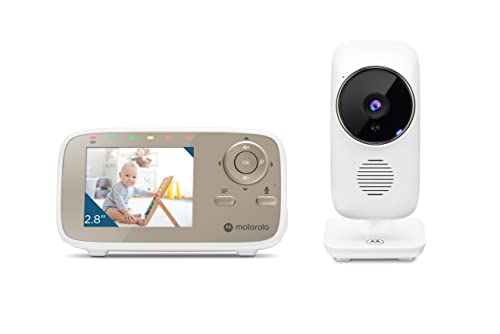 Motorola Nursery Vm483 Baby Monitor Con Camera 2.8 Pollici, Parent Unit, Infrarossi, Zoom Digitale, Funzione Talk-Back, Video Baby Monitor