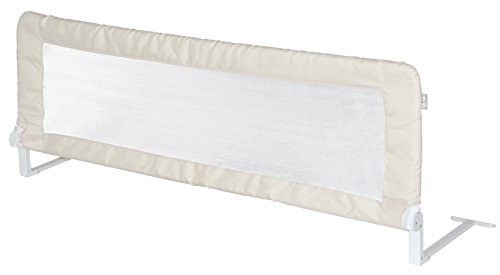 Roba Barriera In Rete Per Lettini Klipp-Klapp - Protezione Anticaduta - 135 Cm - Mesh - Tela Di Poliestere - Meccanismo Di Metallo E Plastica - Beige