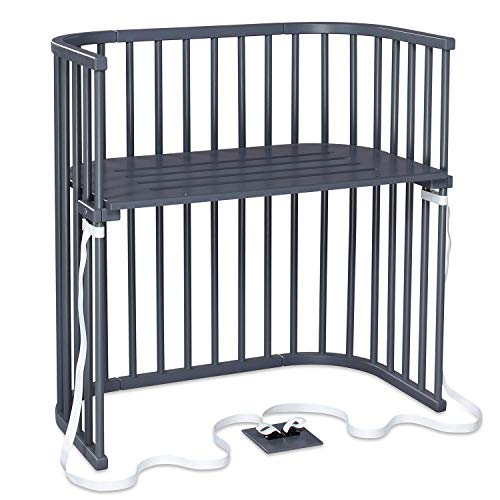 Babybay Boxspring Co-Sleeper, Grey Varnished - 16100 G