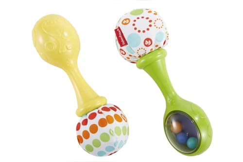 Fisher-Price - Maracas Baby Scoperte, 2 Coloratissime Maracas Da Afferrare, Scuotere E Suonare, Giocattolo Per Bambini 3+ Mesi, Blt33