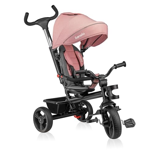 Lionelo Haari 2 In 1 Triciclo Bici E Passeggino Fino A 25Kg, Pieghevole, Fronte Mamma E Fronte Strada, Regorabile Compatto Con Borsa E Portabibite, Ci