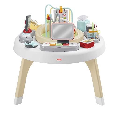 Fisher-Price - Centro Attività 2-In-1 Like A Boss, Centro Attività E Tavolino Primi Passi Con Musica, Luci E Suoni, Per Neonati 6+ Anni, Hbm26