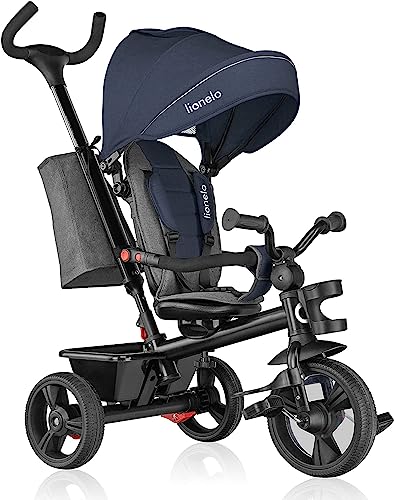 Lionelo Haari 2 In 1 Triciclo Bambini E Passeggino Fronte Mamma E Fronte Strada Regorabile Compatto Con Borsa Spaziosa E Portabibite Cinture A 3 Punti