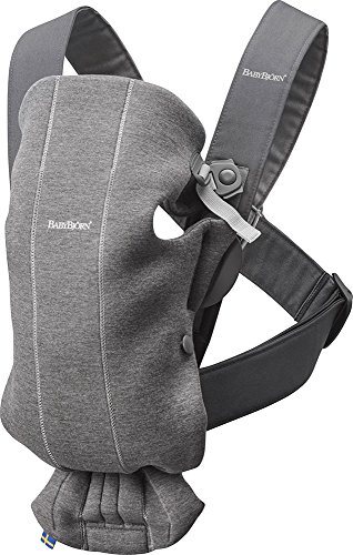 Babybjörn Marsupio Mini Jersey 3D, Grigio Scuro