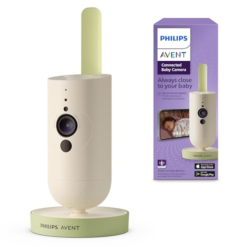 Philips Avent Connected Baby Camera, Crittografia Sicura E Riservata, Con App, Audio, Zoom X2, Visione Notturna, Vox, Funzione Di Comunicazione A Due