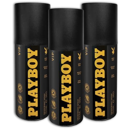 3 Lui Pacco Playboy Uomo Vip Deodorante Spray 3 X 150 Ml