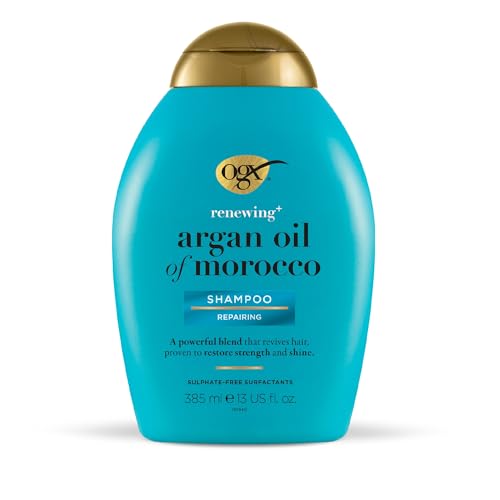 Ogx Renewing Shampoo Con Olio Di Argan Del Marocco, Shampoo Capelli Secchi E Danneggiati, Shampoo Idratante Che Restituisce Luminosità Ai Capelli, 385