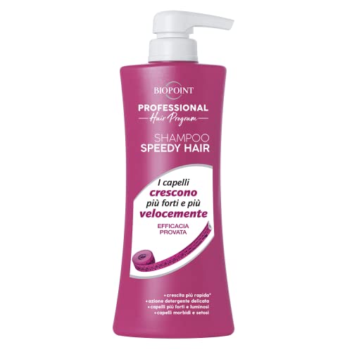 Biopoint Speedy Hair - Shampoo, Deterge Delicatamente E Protegge La Fibra Capillare, Azione Stimolante Per Una Crescita Più Rapida Dei Capelli, 400 Ml
