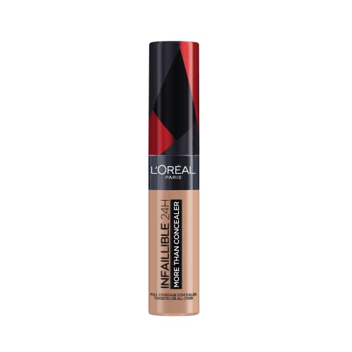 L'Oréal Paris Correttore Liquido Infaillible 24H More Than Concealer, Coprenza Elevata A Lunga Tenuta, Tonalità: 328.5 Crème Brulée
